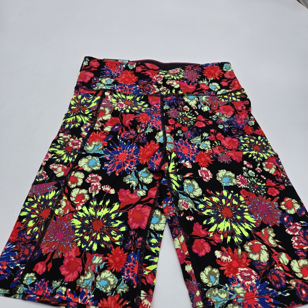Calvin Klein Floral Bike Shorts - Black and Multicolor
